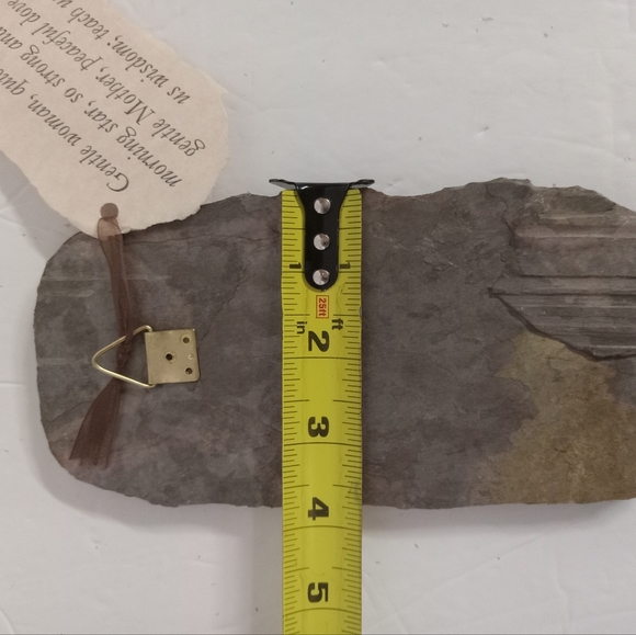 Vtge Handmade Gentle Woman, Baby & Lamb, Quiet Light Morning Star Art  on Stone - Picture 4 of 5